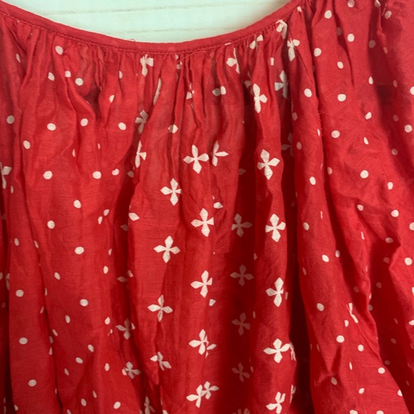 Kopal Anthropologie red boho peasant top - Picture 8 of 8